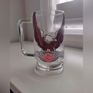 Harley-Davidson Upwing Eagle
 Clear Stein Glass